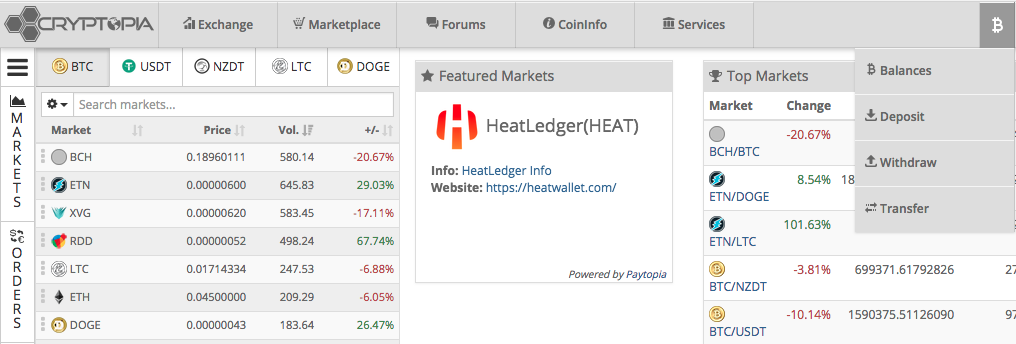 cryptopia buy hexx using ethereum