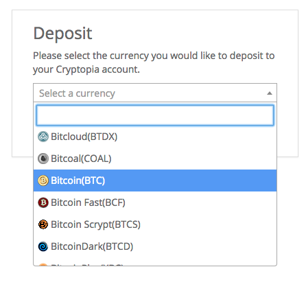 can you buy btc on cryptopia