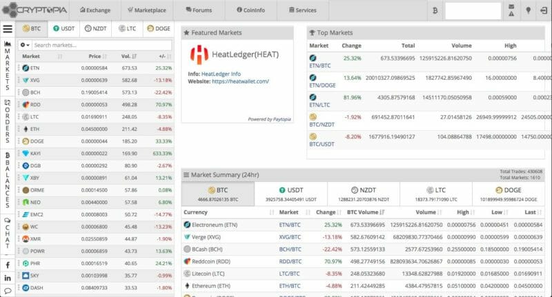 how to exchange cryptocurrency on cryptopia